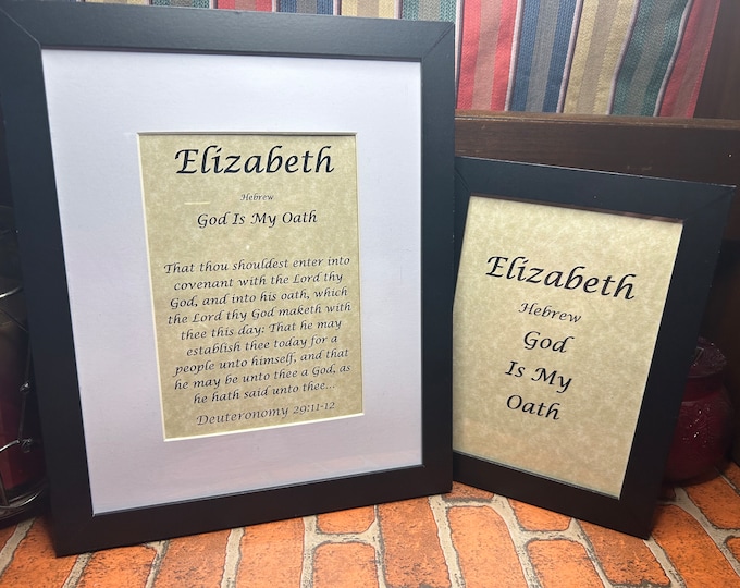 Elizabeth - Name, Origin, with or without King James Version Bible Verse