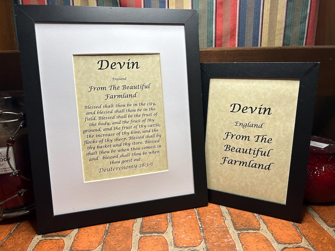 Devin - Name, Origin, With or Without King James Version Bible Verse - Etsy