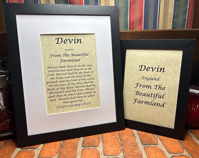Devin - Name, Origin, with or without King James Version Bible Verse