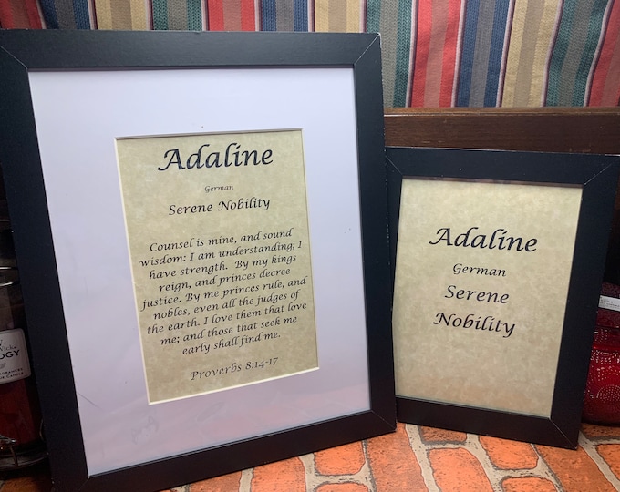 Adaline - Name, Origin, with or without King James Version Bible Verse