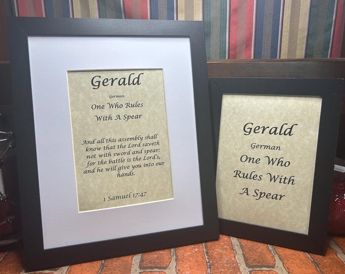 Gerald - Name, Origin, with or without King James Version Bible Verse