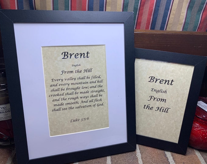 Brent - Name, Origin, with or without King James Version Bible Verse