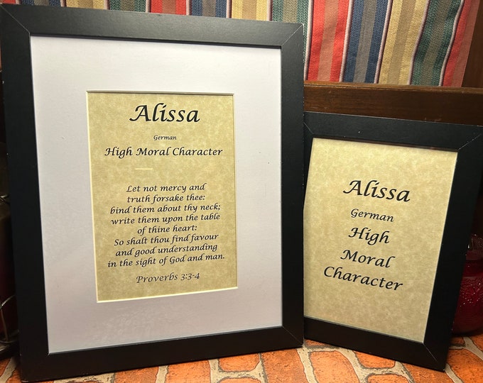 Alissa - Name, Origin, with or without King James Version Bible Verse