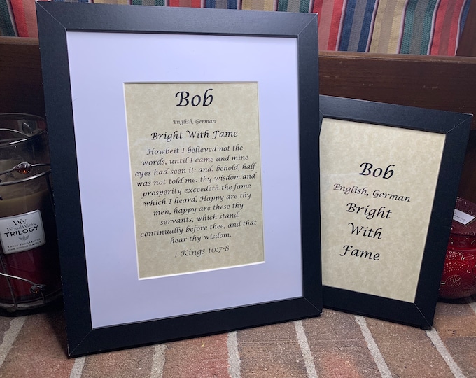 Bob - Name, Origin, with or without King James Version Bible Verse