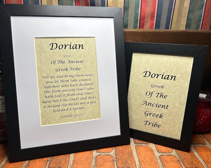 Dorian - Name, Origin, with or without King James Version Bible Verse