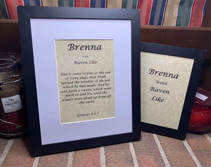 Brenna - Name, Origin, with or without King James Version Bible Verse