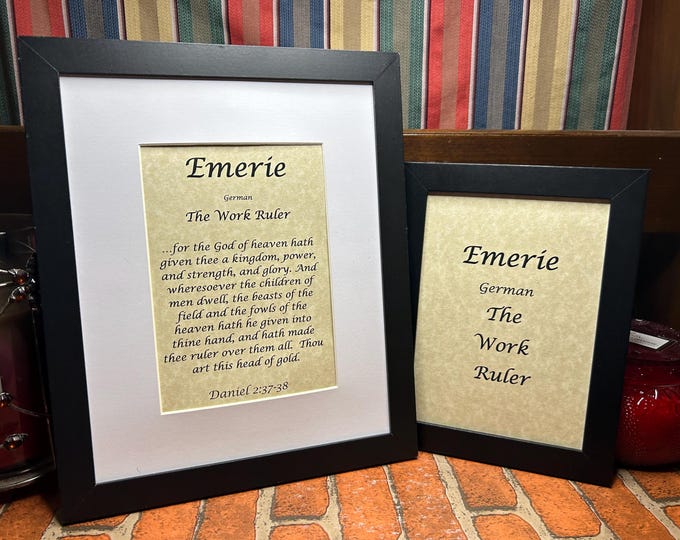Emerie - Name, Origin, with or without King James Version Bible Verse