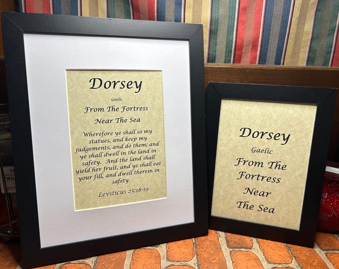 Dorsey - Name, Origin, with or without King James Version Bible Verse