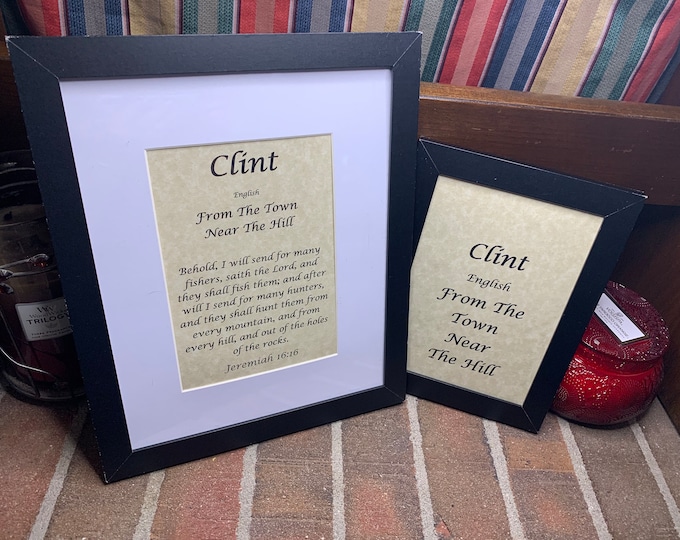 Clint - Name, Origin, with or without King James Version Bible Verse