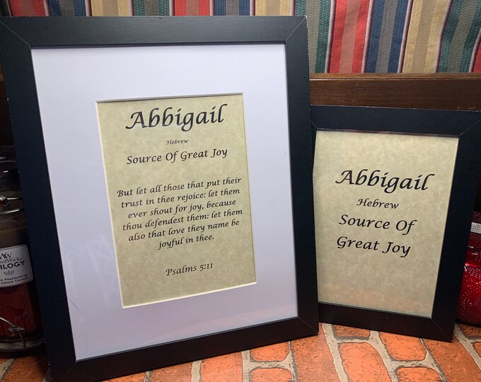 Abbigail - Name, Origin, with or without King James Version Bible Verse