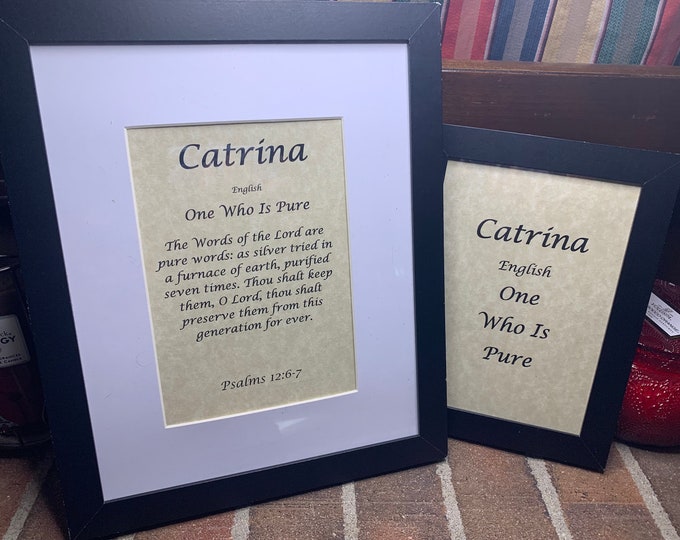 Catrina - Name, Origin, with or without King James Version Bible Verse