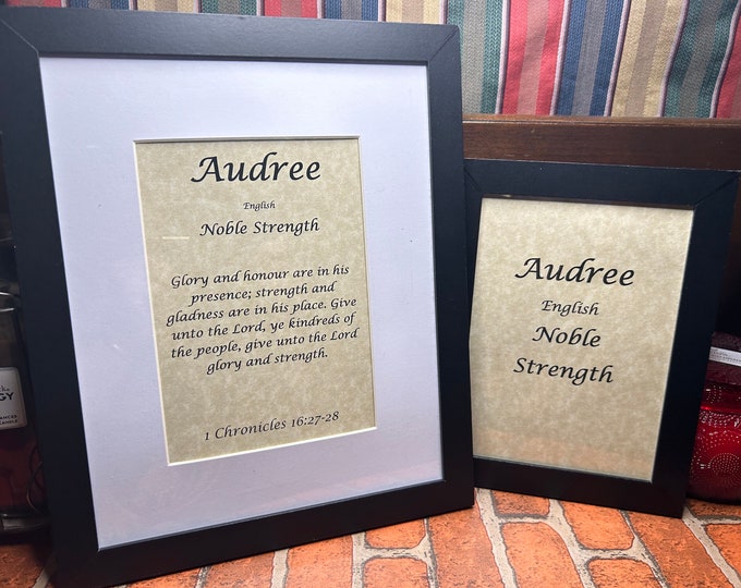 Audree - Name, Origin, with or without King James Version Bible Verse