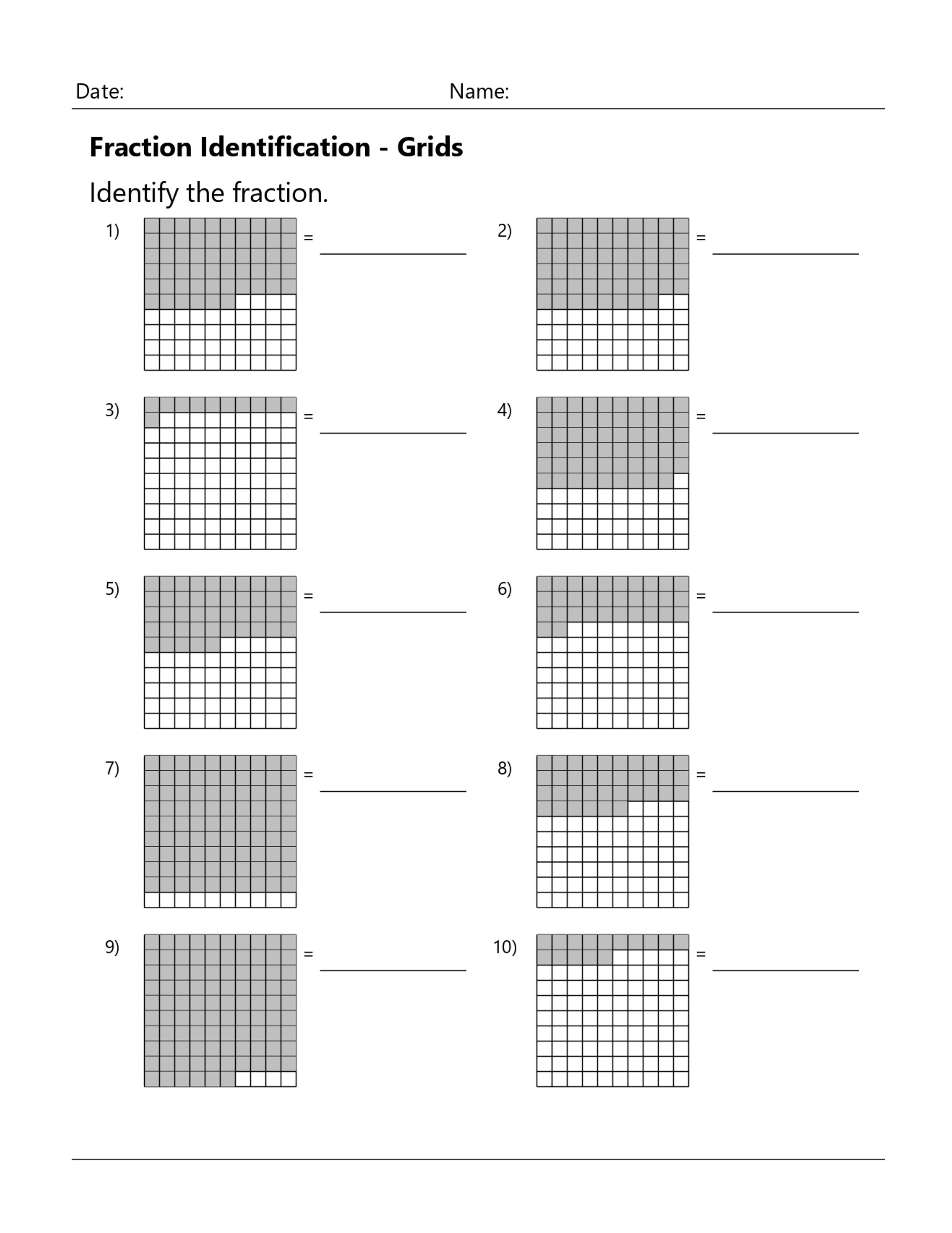 Fractions and Decimals Practice Problems, Fraction Math Worksheets ...
