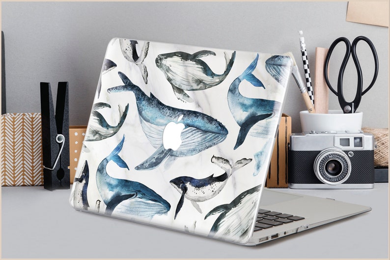Whales Macbook Pro 15 2019 Case Macbook Pro Retina 13 Case Art Macbook Air 11 Case Animals Macbook Air 13 2018 Case Macbook 12 Case LAS0036