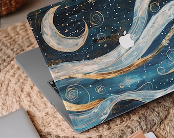 Funda rígida Cosmic Moon para MacBook: elegante funda para portátil