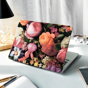 Floral MacBook Case: Personalized Hard Plastic Cover