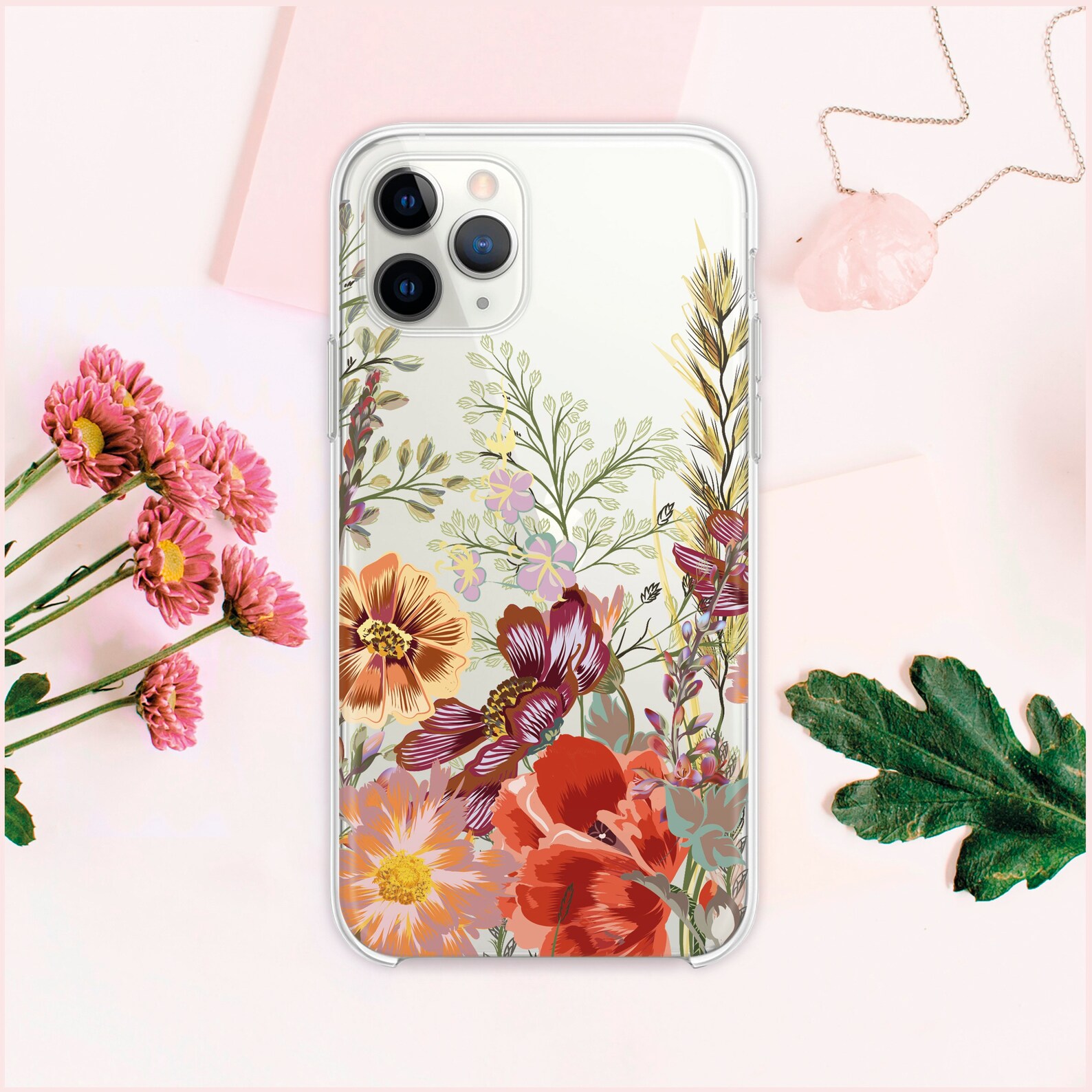 Wildflowers Iphone XR Clear Case Iphone 11 Pro Case Poppies Etsy