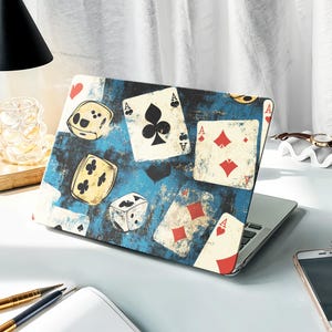 Capa para MacBook com cartas de baralho vintage, capa personalizada para laptop MacBook Pro de 16, 14 e 15 polegadas, capa fofa para Macbook Pro 13, presente para jogadores KK162
