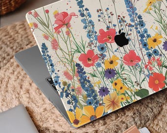 Etui na Macbooka Wildflower Floral: Ekologiczna, twarda plastikowa obudowa