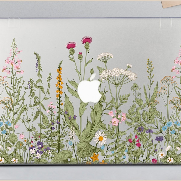 Wildflowers Macbook Air 13 Clear Case Macbook Pro Retina 15 Case Floral Macbook Pro 13 Case Macbook Air 11 Case Flowers Macbook 12 LAS0032
