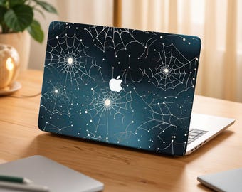 Spider Web Case for MacBook Pro 13 14 15 16 ,M1 M2 M3 Air 13 A2681, A2337, A2338, Dark Creepy Scary Halloween Gift, Macbook hard case KK060