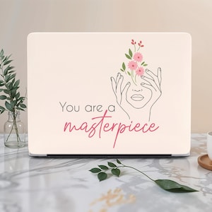 Funda para MacBook de 16 pulgadas con cita positiva, funda personalizada con amor propio e impresión inspiradora para MacBook Air de 13 pulgadas, regalo para el día de San Valentín KK151