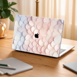 Aanpasbare 3D MacBook-hoes - zachte pastelkleurige hoes voor MacBooks 13-16 inch, M1 M2 M3, A2681 A2337 A2338 - gepersonaliseerde Apple MacBook-hoes