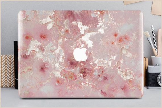 pink marble macbook pro case