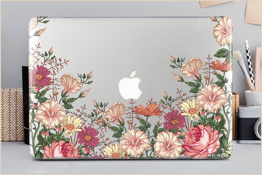 Flowers MacBook Air 13 2018 Case MacBook Pro 13 Clear Case Garden