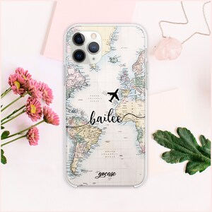 Coque de voyage en silicone pour iPhone 13 Pro iPhone 13 Pro Max, coque pour iPhone 13, coque pour iPhone 13 Mini, iPhone 12 Pro, iPhone 12, mini couverture carte LAS0329