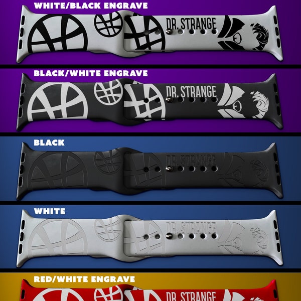 DR. STRANGE themed engraved Silicone Watch Band