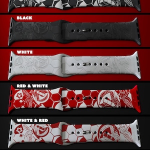 Soccer themed engraved Silicone Watch Band - Benfica