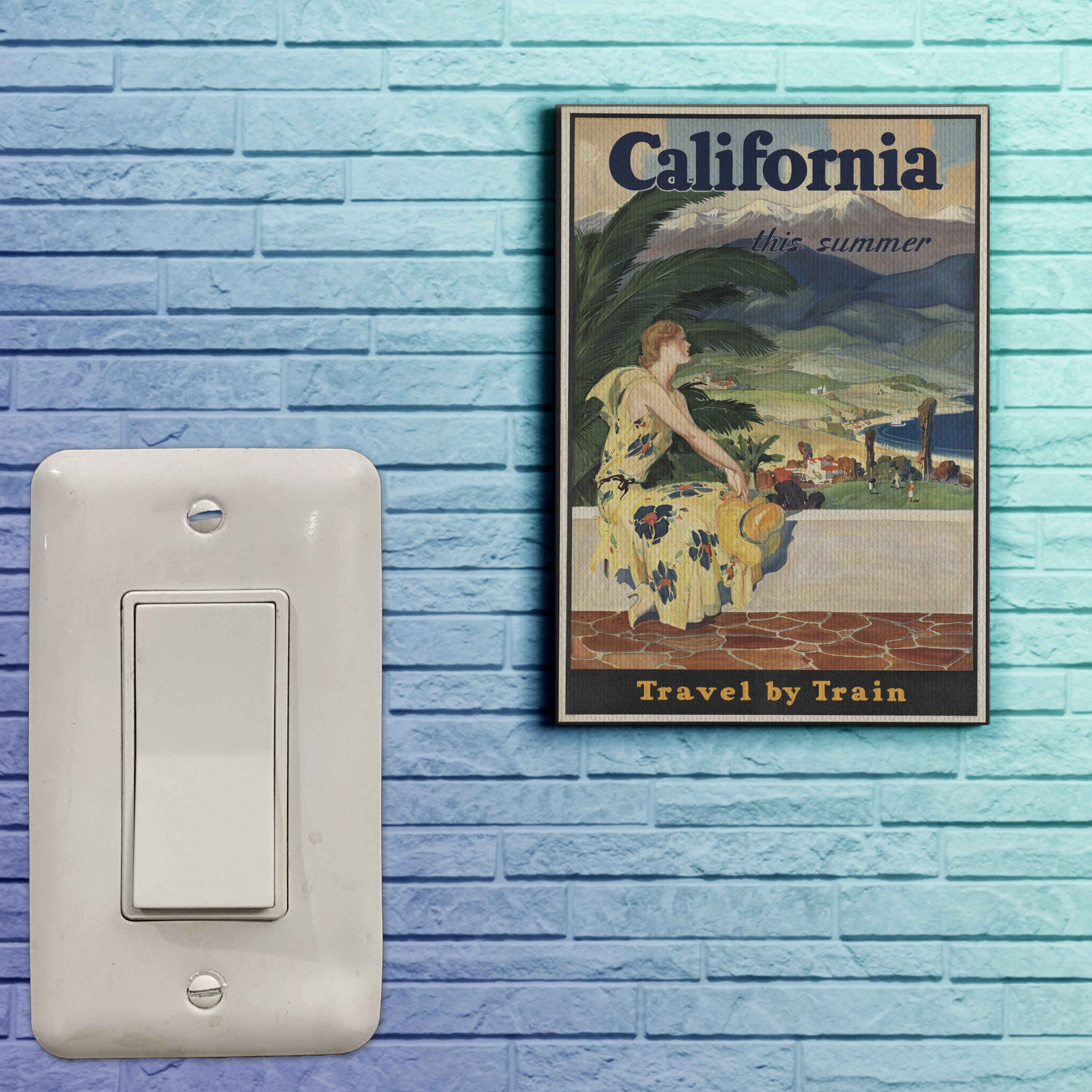 California - 4x6 Mini Canvas Vintage Travel Poster - Etsy