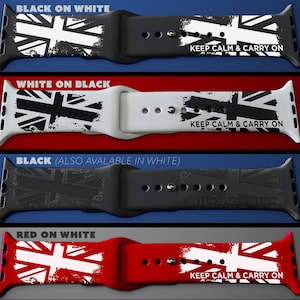 Keep Calm engraved Silicone Watch Band