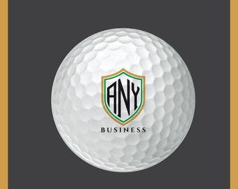 Your Logo Golf Balls | Custom Printed, Set of 3 (Golf Gift)