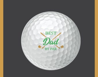 Custom Printed Golf Balls | "Dad by Par" Set of 3