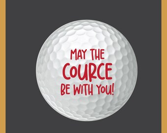 Custom Printed Golf Balls | "May the Court be with you" Set of 3