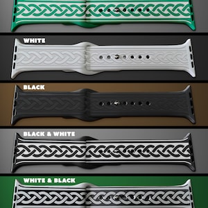 Celtic themed engraved Silicone Watch Band