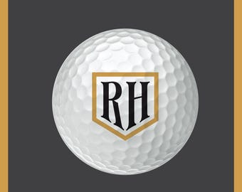 Monogrammed Golf Balls | Custom Printed Initials, Set of 3 (Golf Gift)