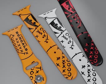 Football themed engraved Silicone Watch Band - Bengals