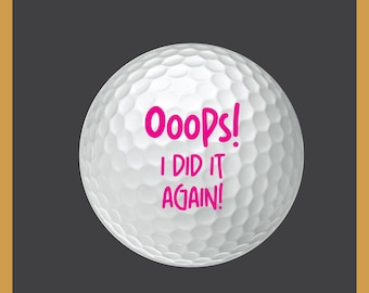 Custom Printed Golf Balls | "Ooops!" Set of 3