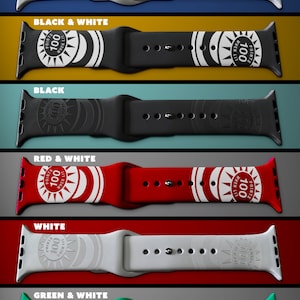 Pinball themed engraved Silicone Watch Band