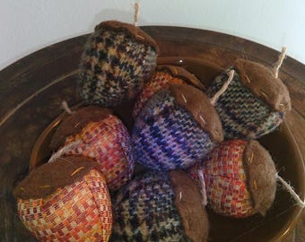 Acorns ,Handmade Fabric Acorns,Fall Decor,Thanksgiving Decor,Place Settings,Wreath Decor Attachments,Bowl Fillers