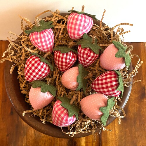 Farmhouse Strawberries for Baskets or Tier Trays Etsy