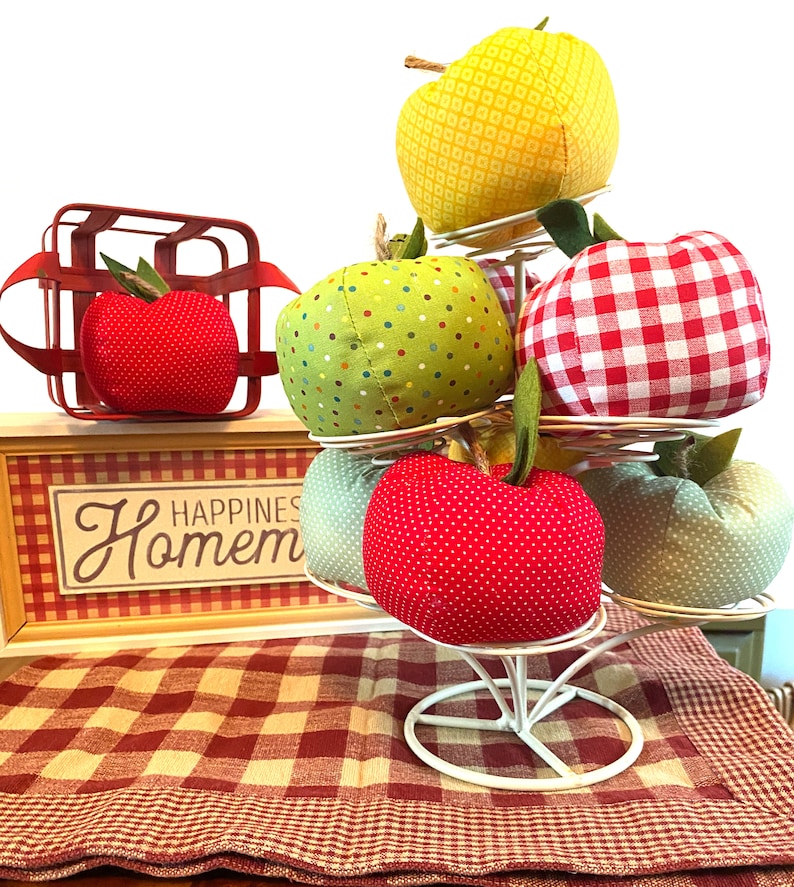 Farmhouse Apples for Tier Trays or Baskets Red Yellow and image 0