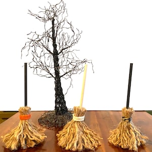 Mini /Small Witch Brooms,Halloween Decor,Tier Tray Decor,