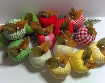 Manzanas, Manzanas de tela - Rellenos para cuencos - Decoración del hogar para todo el año