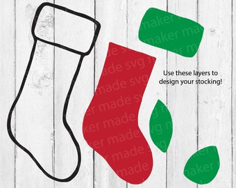 Download Stocking Svg Files Etsy