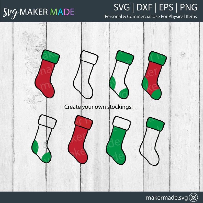 Download Stocking SVG Christmas svg Santa svg multi layer svg | Etsy