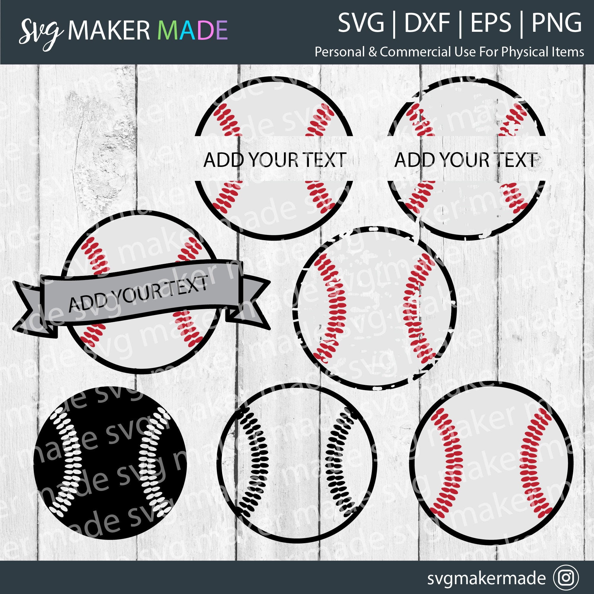 Download Baseball Bundle SVG distressed baseball svg sports svg | Etsy